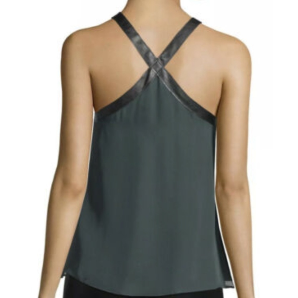 White Cream Super Chic Derek Lam Halter Pleated Layer Tank Top Size S